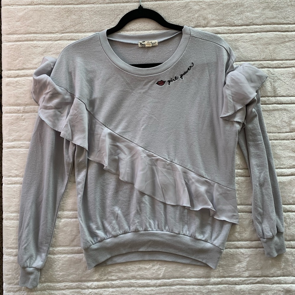 Girl Power Ruffle Sweater